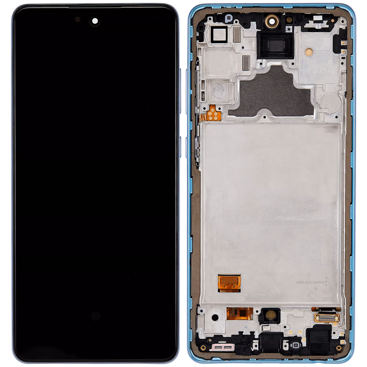Replacement OLED Assembly With Frame Compatible For Samsung A72 (A725 / 2021) (6.67") (Vemake) (Awesome Blue)