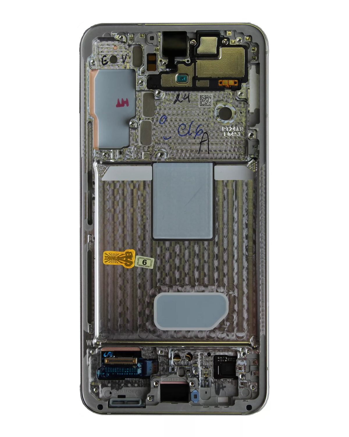 OLED Assembly With Frame Compatible For Samsung Galaxy S22 5G Replacement (Service Pack) (White)