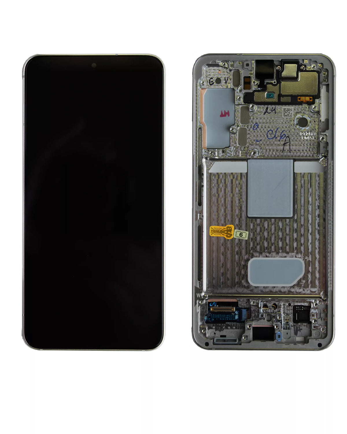 OLED Assembly With Frame Compatible For Samsung Galaxy S22 5G Replacement (Service Pack) (White)