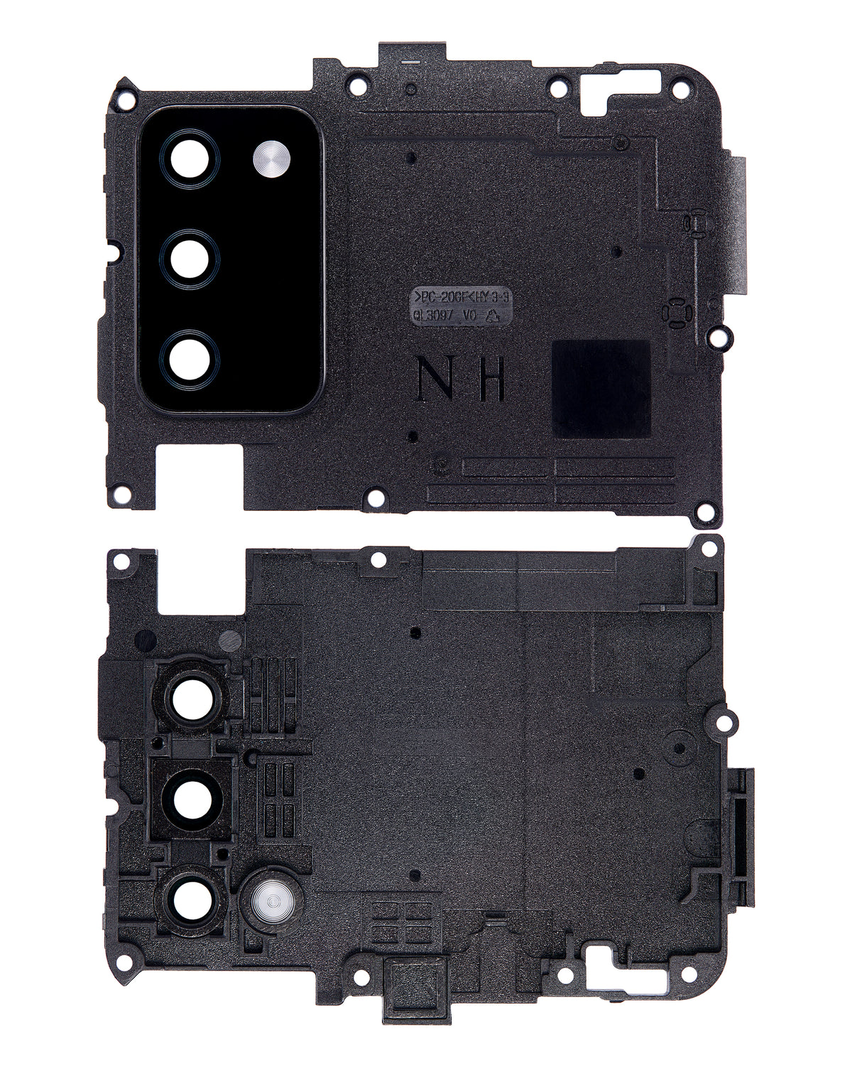 Back Camera Lens With Cover Bezel Ring Compatible For Samsung Galaxy A02S (A025 / 2020) (Black) (N Version)