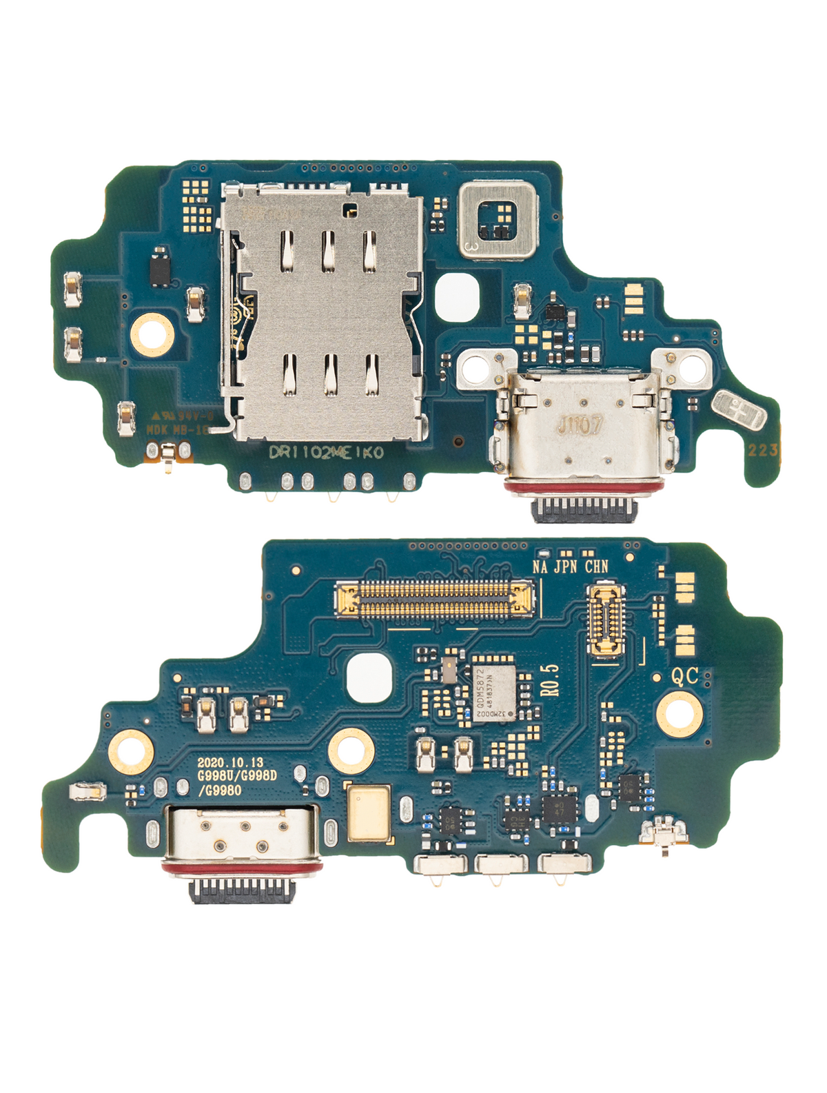 Charging Port Board With Sim Card Reader Compatible For Samsung Galaxy S21 Ultra 5G Replacement (G998U) (US Version)