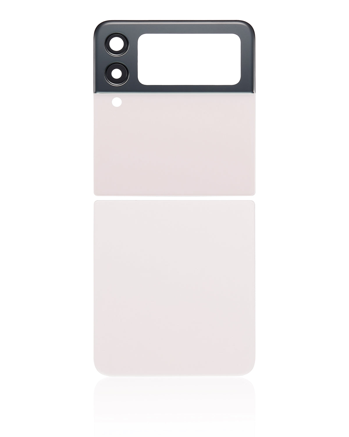 Back Cover Glass With Camera Lens Compatible For Samsung Galaxy Z Flip 3 5G Replacement (Vemake) (White)