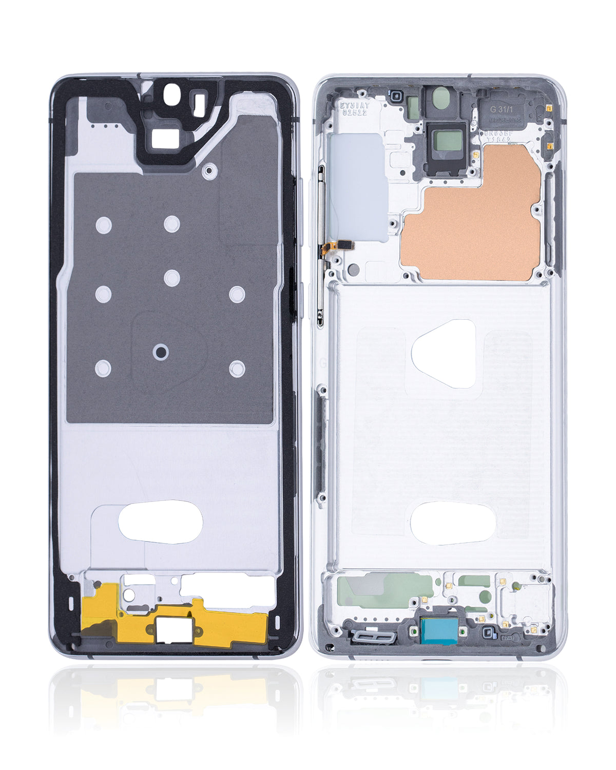Mid-Frame Housing Compatible For Samsung Galaxy S20 Plus Replacement by Macfactory.Store (Cloud White)