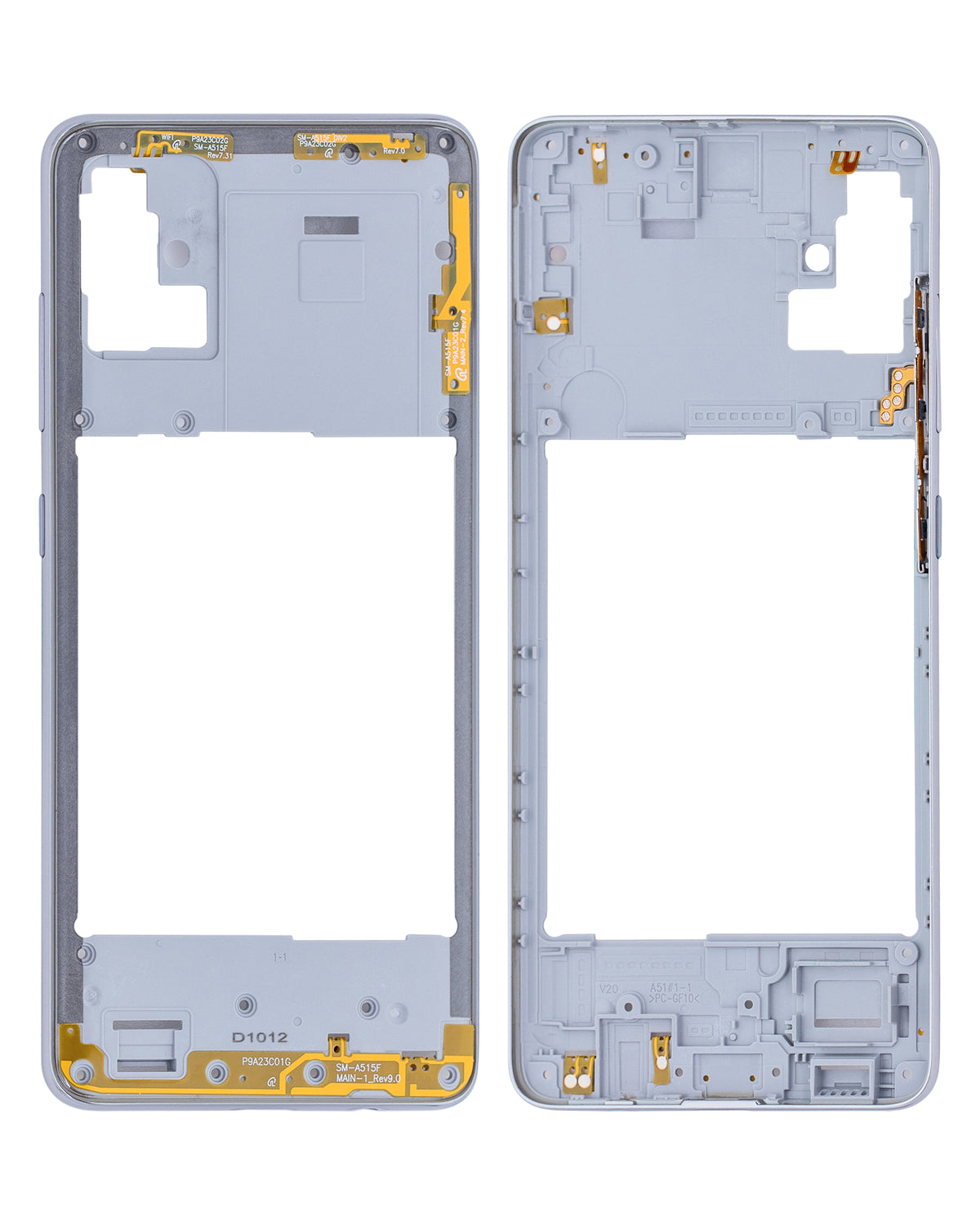 Mid-Frame Housing Compatible For Samsung Galaxy A51 4G (A515 / 2019) (Prism Crush White)