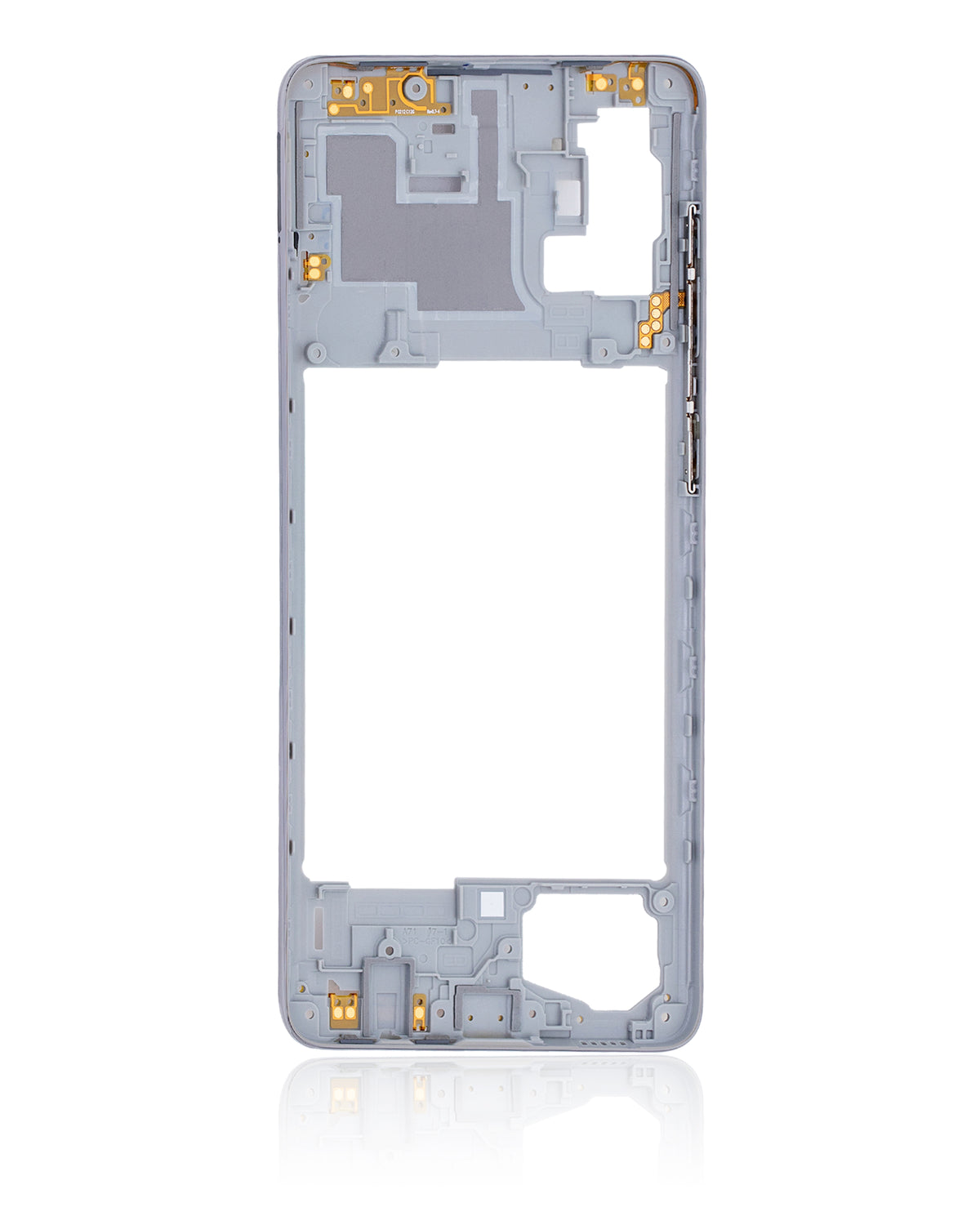 Replacement Mid-Frame Housing Compatible For Samsung Galaxy A71 (A715 / 2020) (Vemake) (Prism Crush Silver)