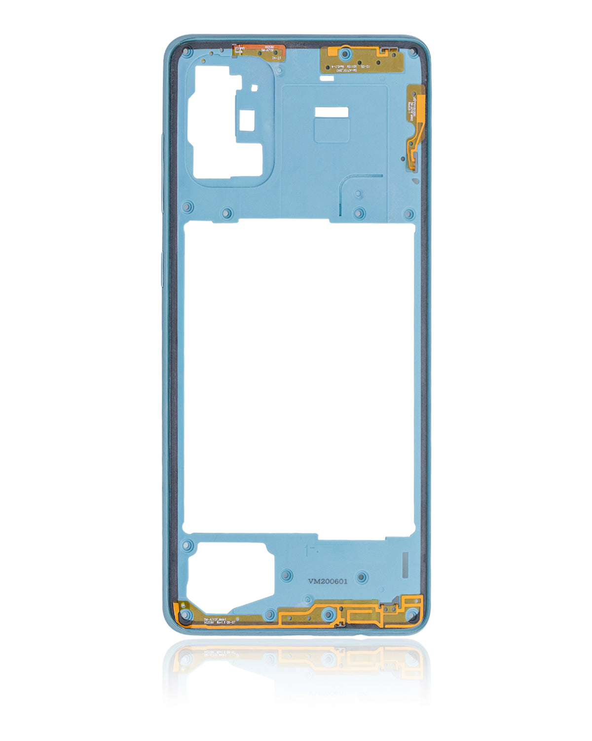 Mid-Frame Housing Compatible For Samsung Galaxy A71 Replacement (A715 / 2020) (Vemake) (Prism Crush Blue)
