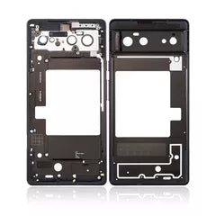 Mid-Frame Housing Compatible For Google Pixel 6 Replacement (Stormy Black)
