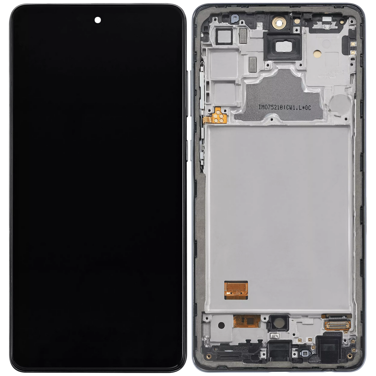 OLED Assembly With Frame Compatible For Samsung A72 (A725 / 2021) (6.67") (Vemake) (Awesome Black)