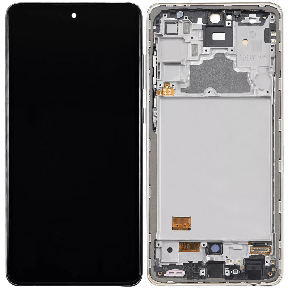 Replacement OLED Assembly With Frame Compatible For Samsung A72 (A725 / 2021) (6.67") (Vemake) (Awesome White)