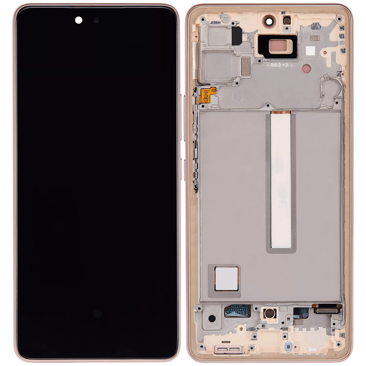 Replacement OLED Assembly With Frame Compatible For Samsung Galaxy A53 5G ( A536 / 2022) (6.46") (Vemake) (Peach)