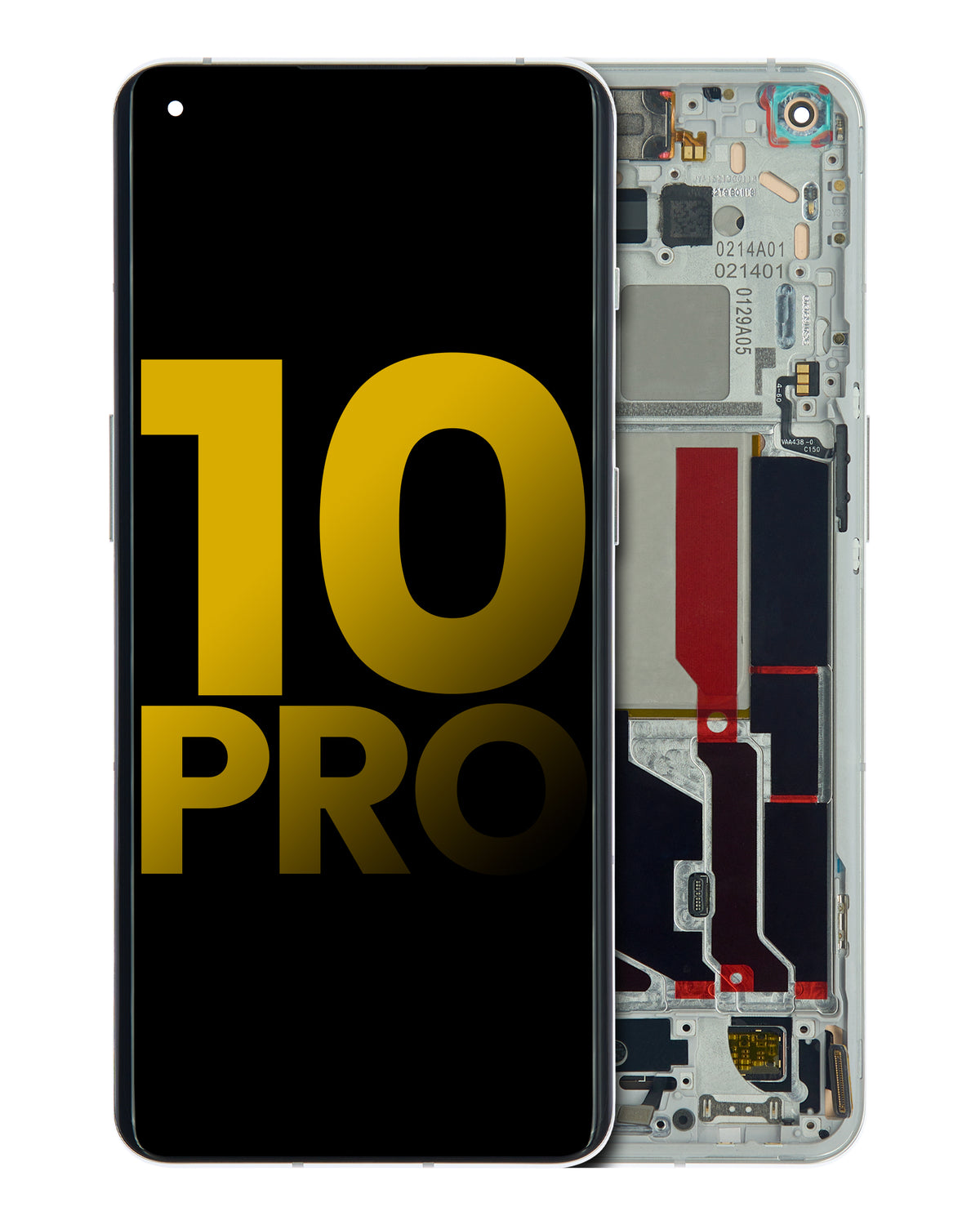 Replacement OLED Assembly With Frame Compatible For OnePlus 10 Pro (Refurbished) (Panda White)