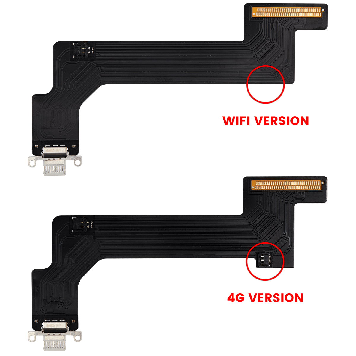 Charging Port Flex Cable Compatible For iPad 10 (2022) (WiFi Only) (Aftermarket Plus) (Silver)