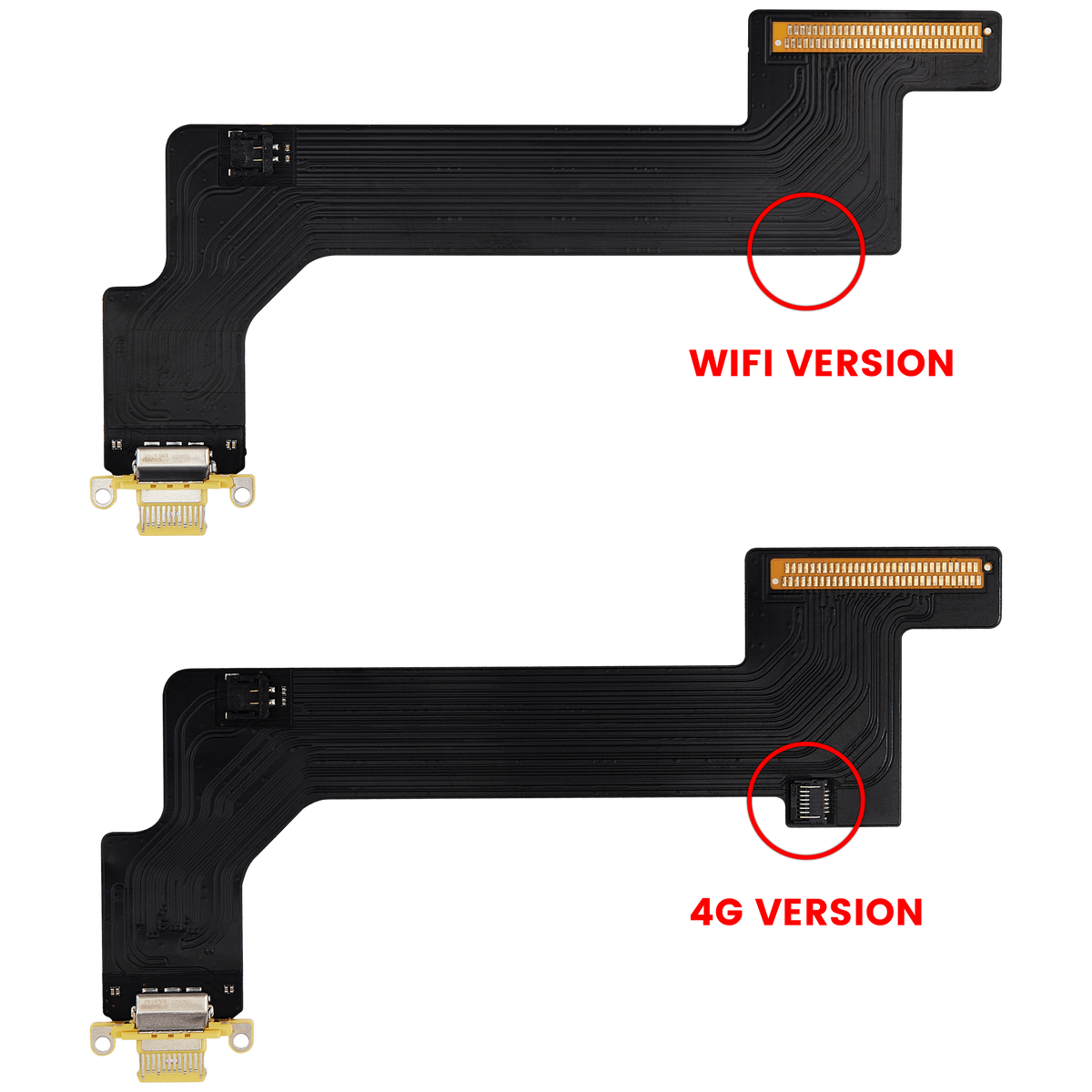 Charging Port Flex Cable Compatible For iPad 10 (2022) (WiFi Only) (Aftermarket Plus) (Yellow)