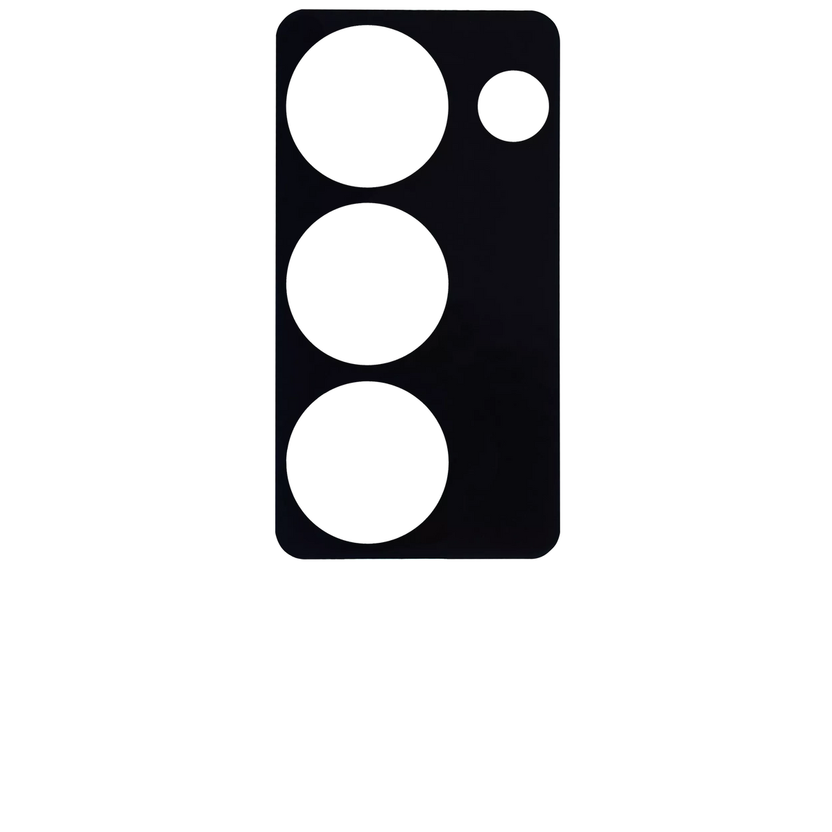 Replacement Back Camera Lens (Glass Only) With Adhesive Compatible For Samsung Galaxy Z Fold 2 5G (Mystic Black)