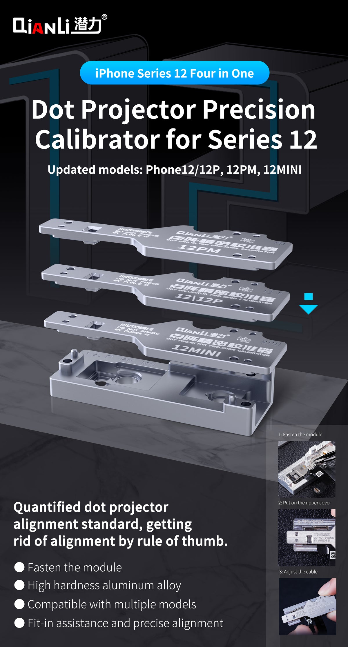 iD FACE Dot Projector Precision Calibrator Set For iPhone 12 Series (Qianli)