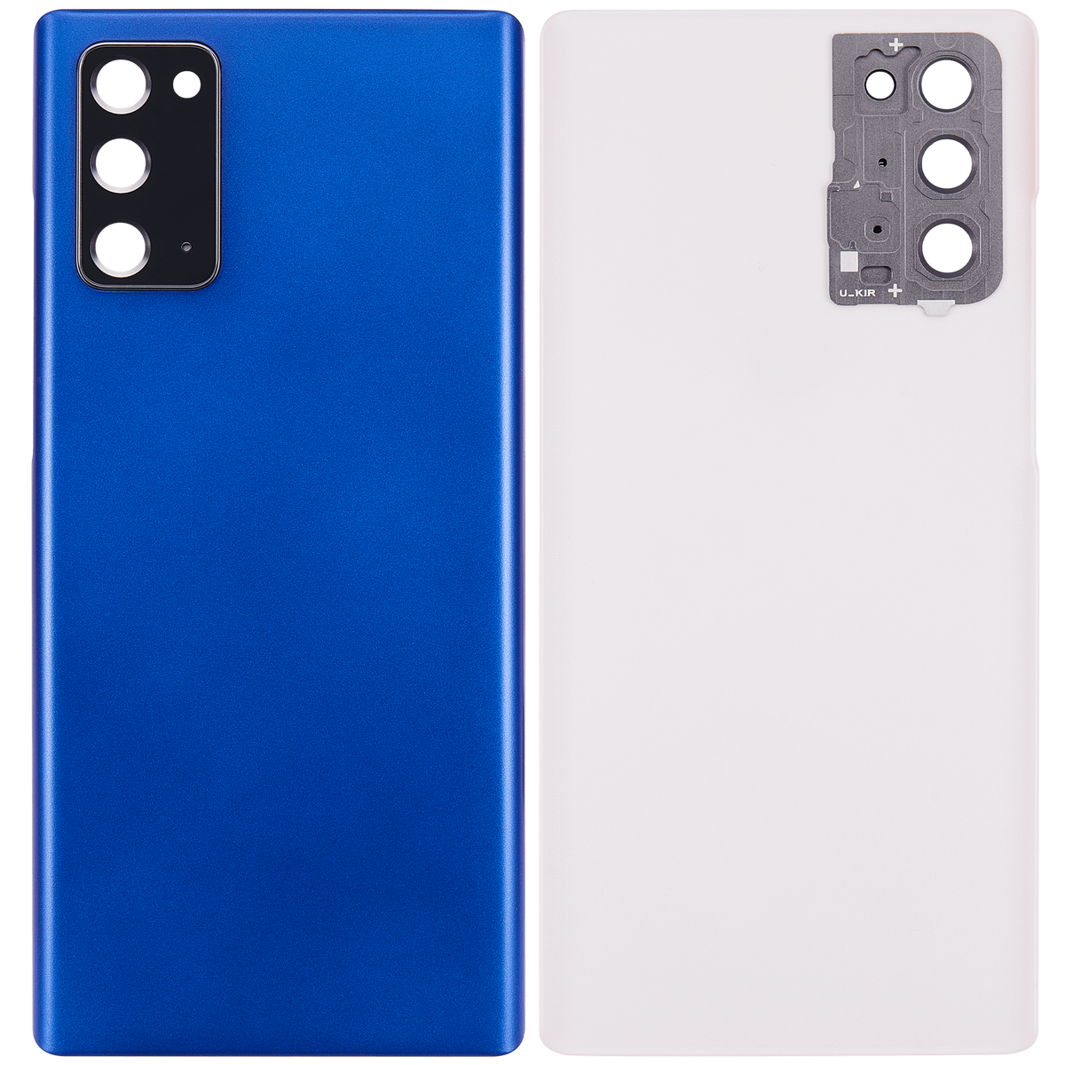 Back cover Glass With Camera Lens Compatible For Samsung Galaxy Note 20 5G Replacement (No Logo) (Vemake) (Mystic Blue)