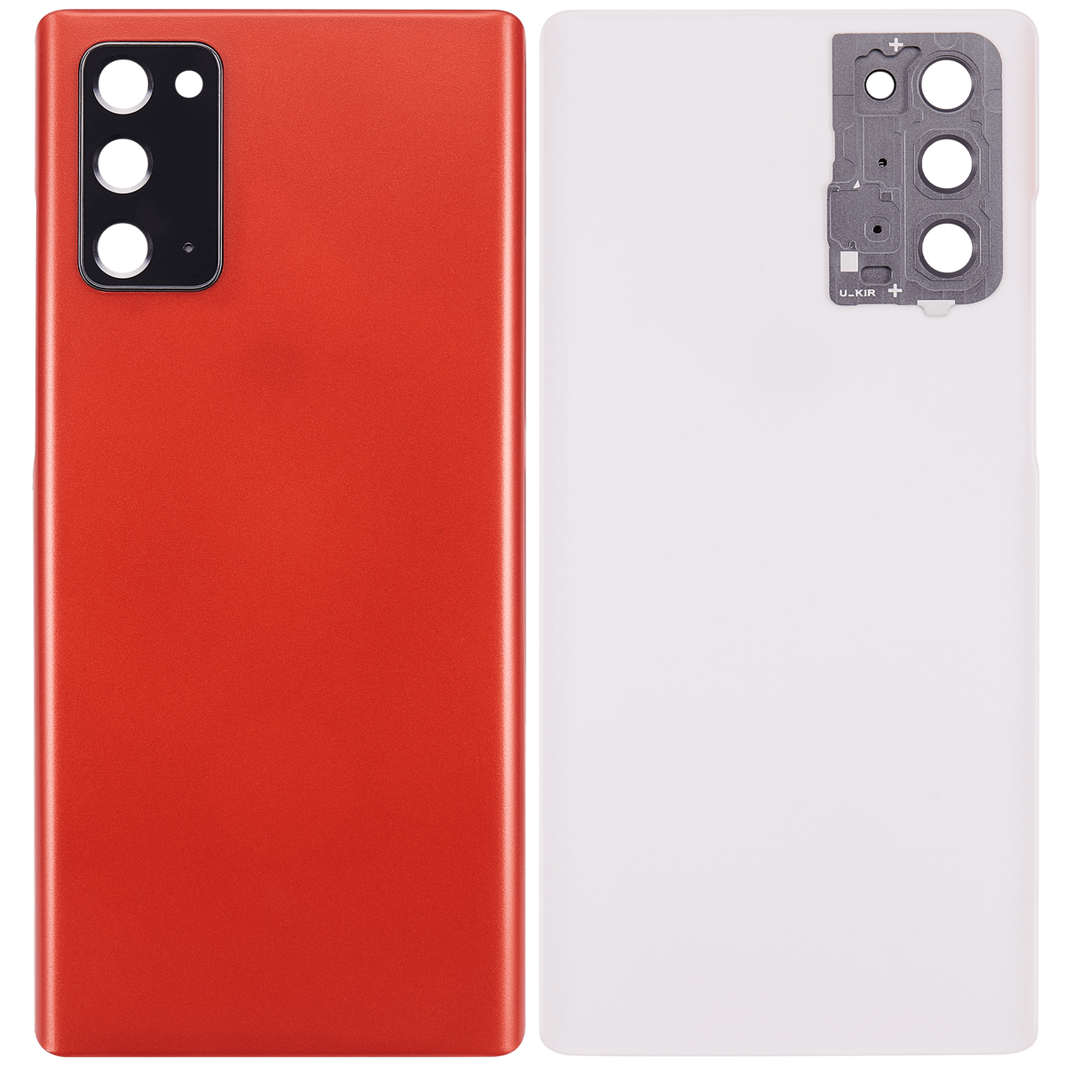 Replacement Back cover Glass With Camera Lens Compatible For Samsung Galaxy Note 20 5G (No Logo) (Vemake) (Mystic Red)