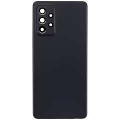Back cover Glass Replacement Compatible For Samsung Galaxy A72 (A725 / 2021) (Vemake) (Awesome Black)