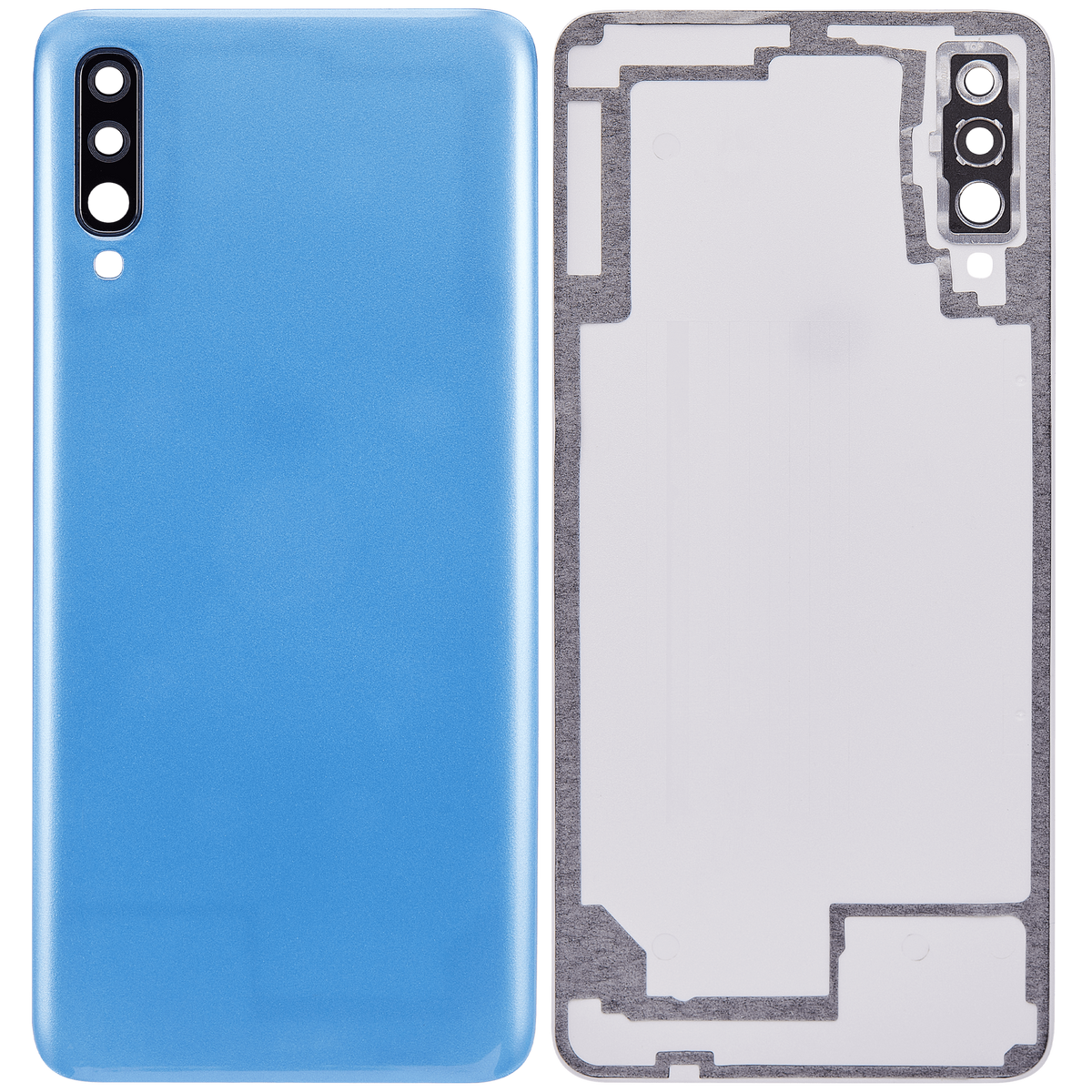 Back cover Glass Compatible For Samsung Galaxy A70 Replacement by Macfactory.in (A705 / 2019) (Vemake) (Blue)