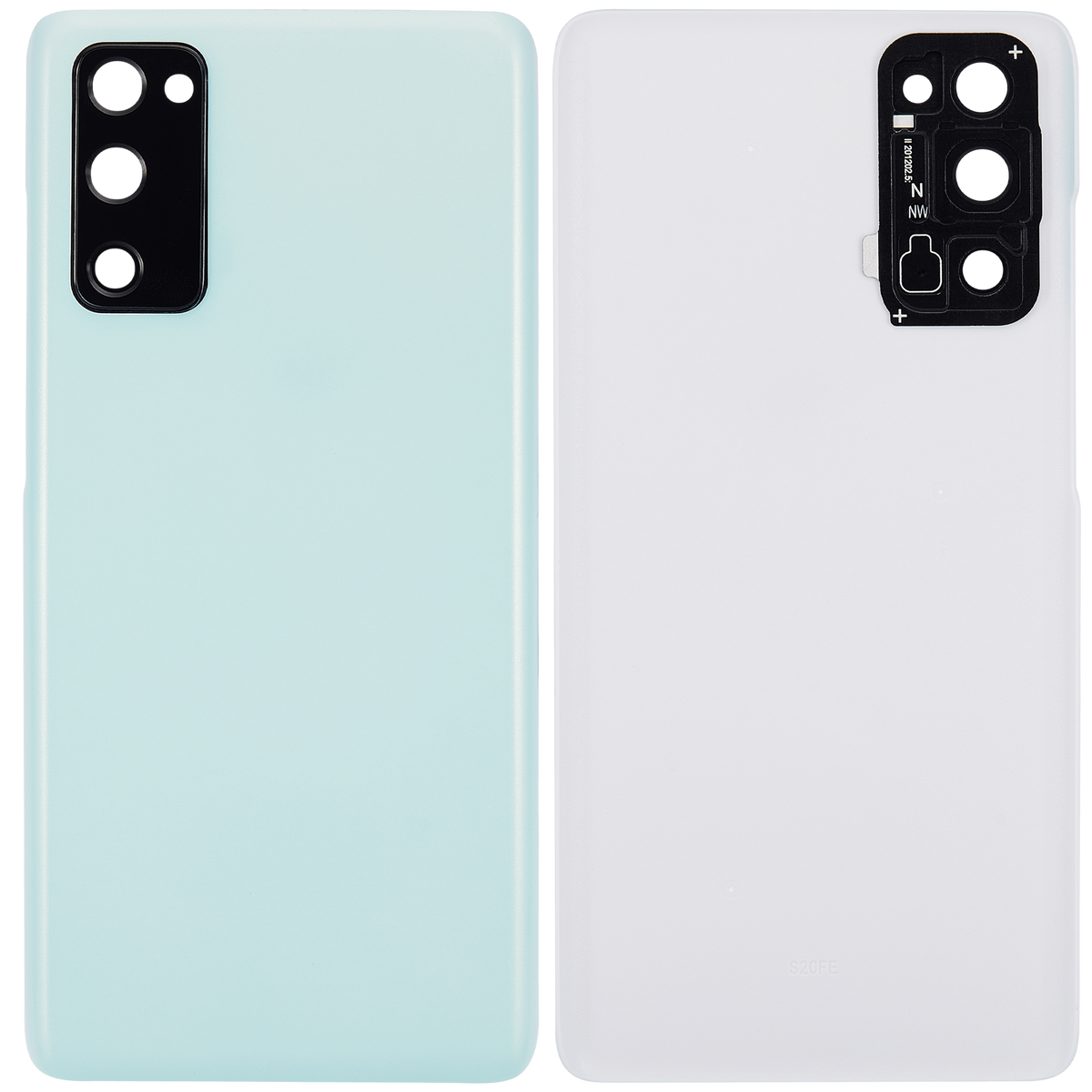 Replacement Back cover Glass With Camera Lens Compatible For Samsung Galaxy S20 FE 5G (Vemake) (Cloud Mint)