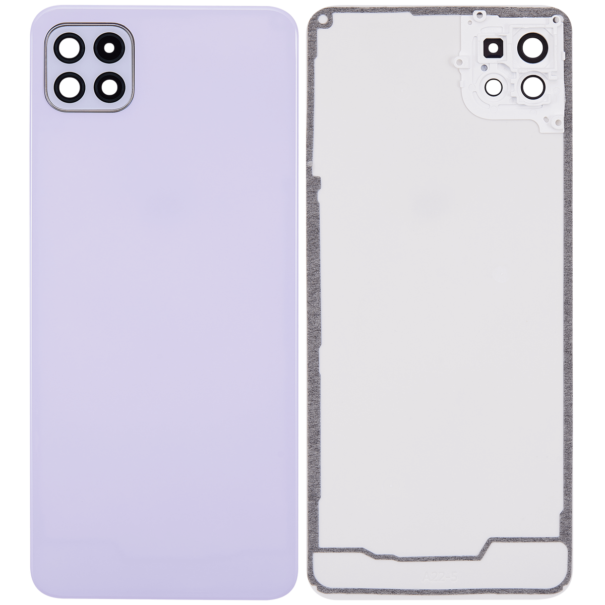 Back cover Glass With Camera Lens Compatible For Samsung Galaxy A22 5G (A226 / 2021) (Vemake) (Violet)