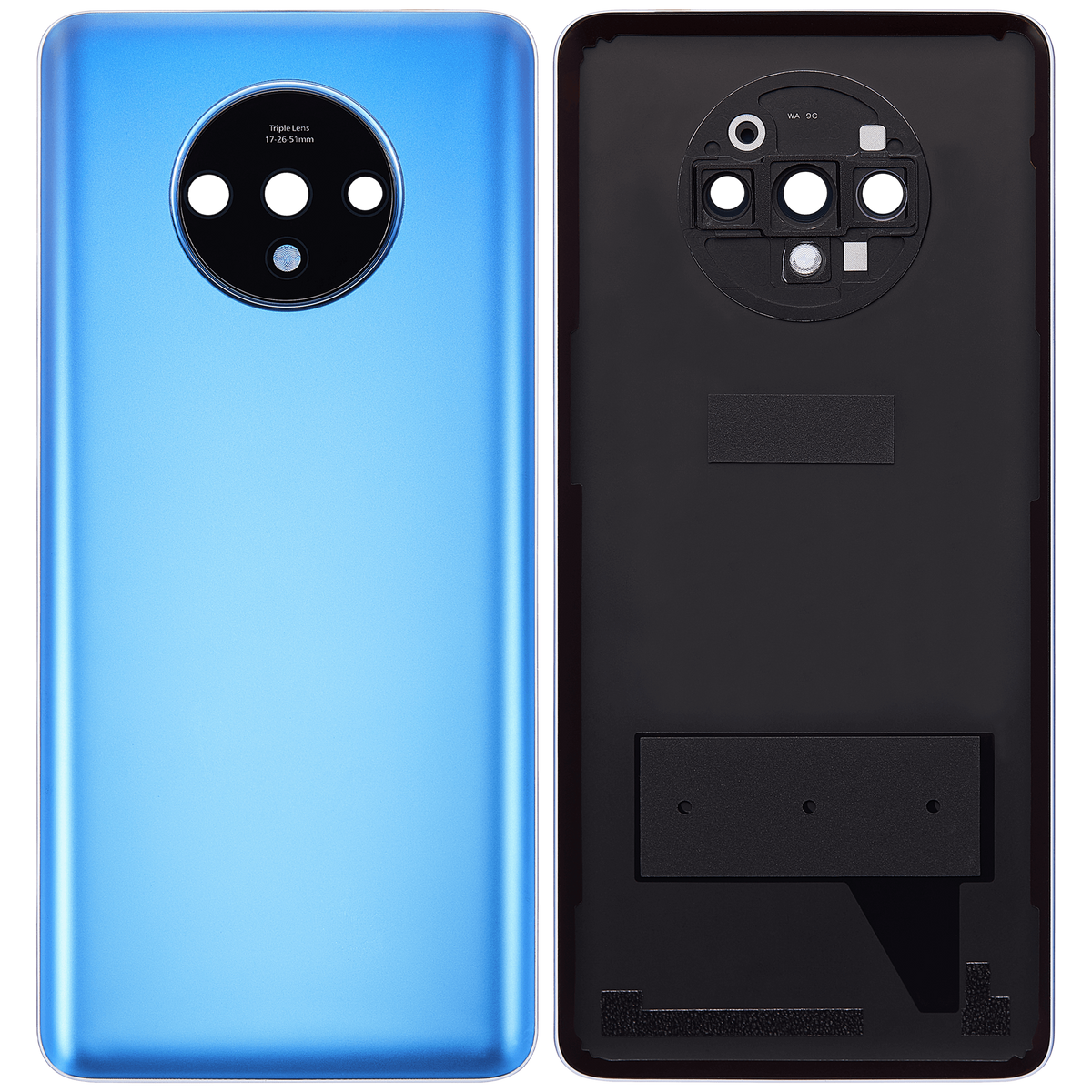 Replacement Back cover Glass Compatible For OnePlus 7T (Vemake) (Glacier Blue)