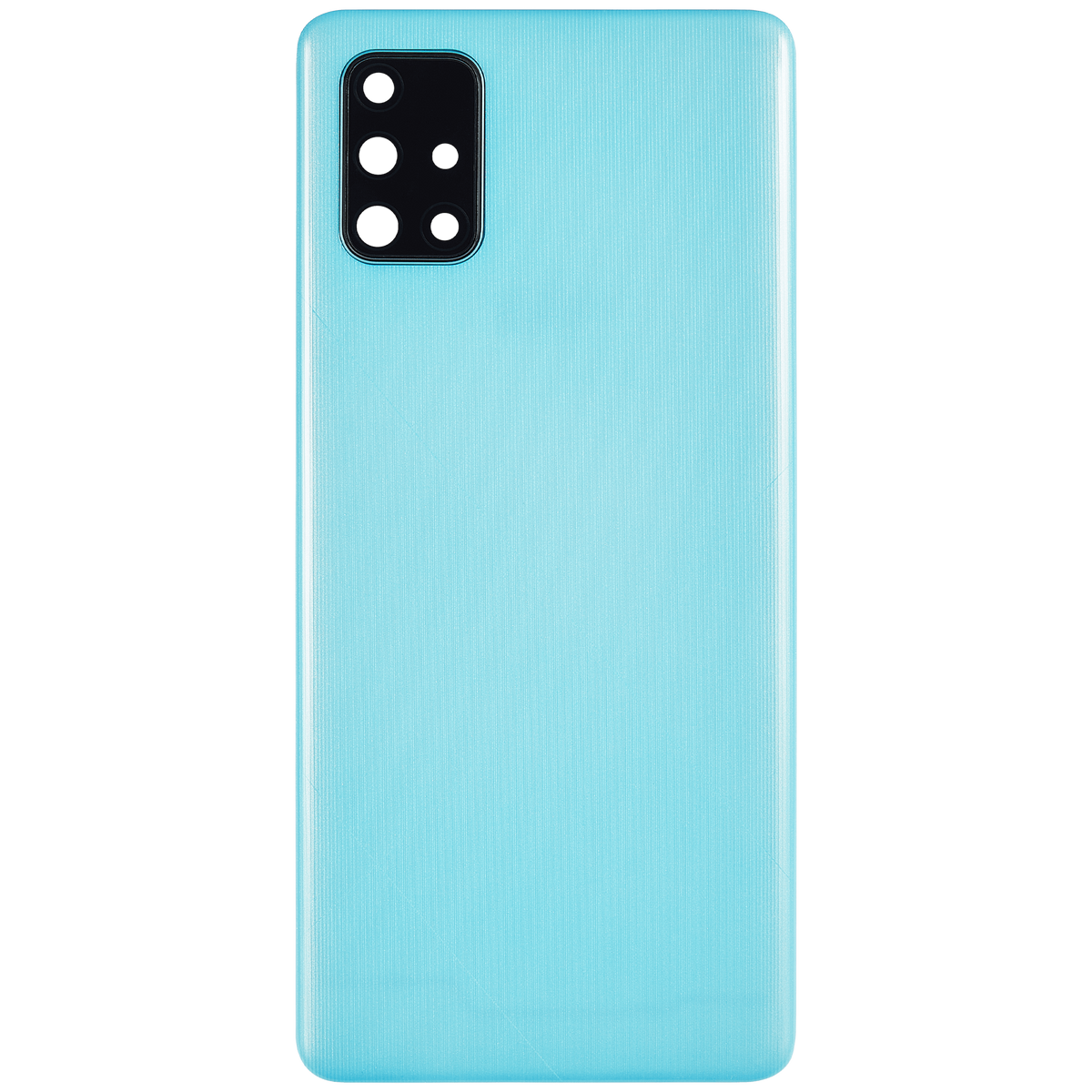 Replacement Back cover Glass With Camera Lens Compatible For Samsung Galaxy A71 (A715 / 2020) (Vemake) ( Prism Crush Blue)