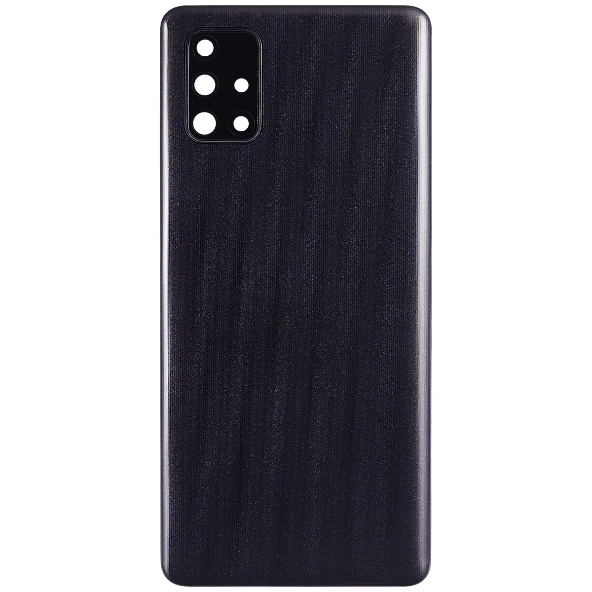 Replacement Back cover Glass With Camera Lens Compatible For Samsung Galaxy A71 (A715 / 2020) (Vemake) ( Prism Crush Black)
