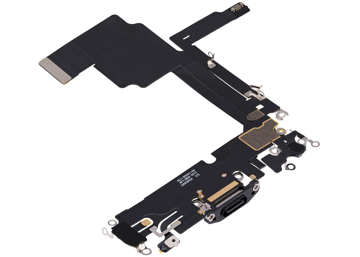 Charging Port Flex Cable Compatible For iPhone 15 Pro (Premium) (Black Titanium)