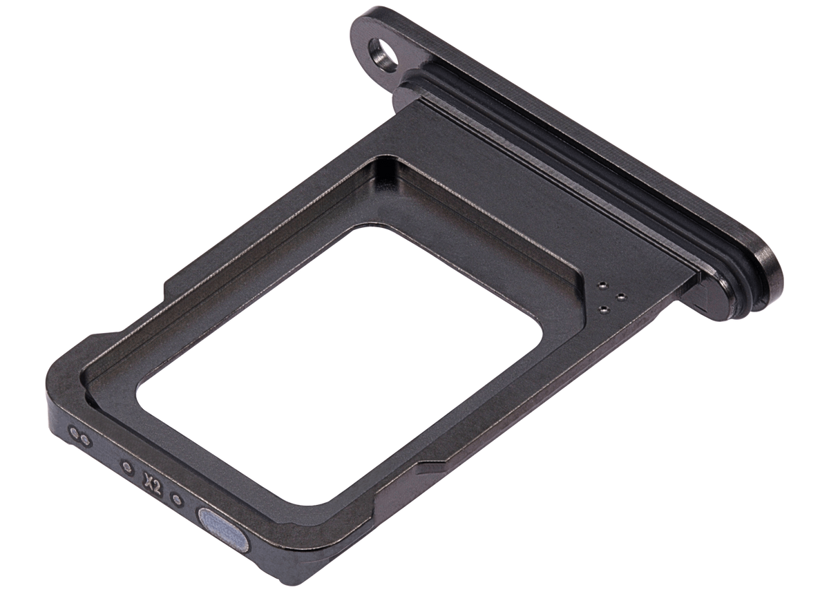 Single Sim Card Tray Compatible For iPhone 15 Pro / 15 Pro Max (Black Titanium)