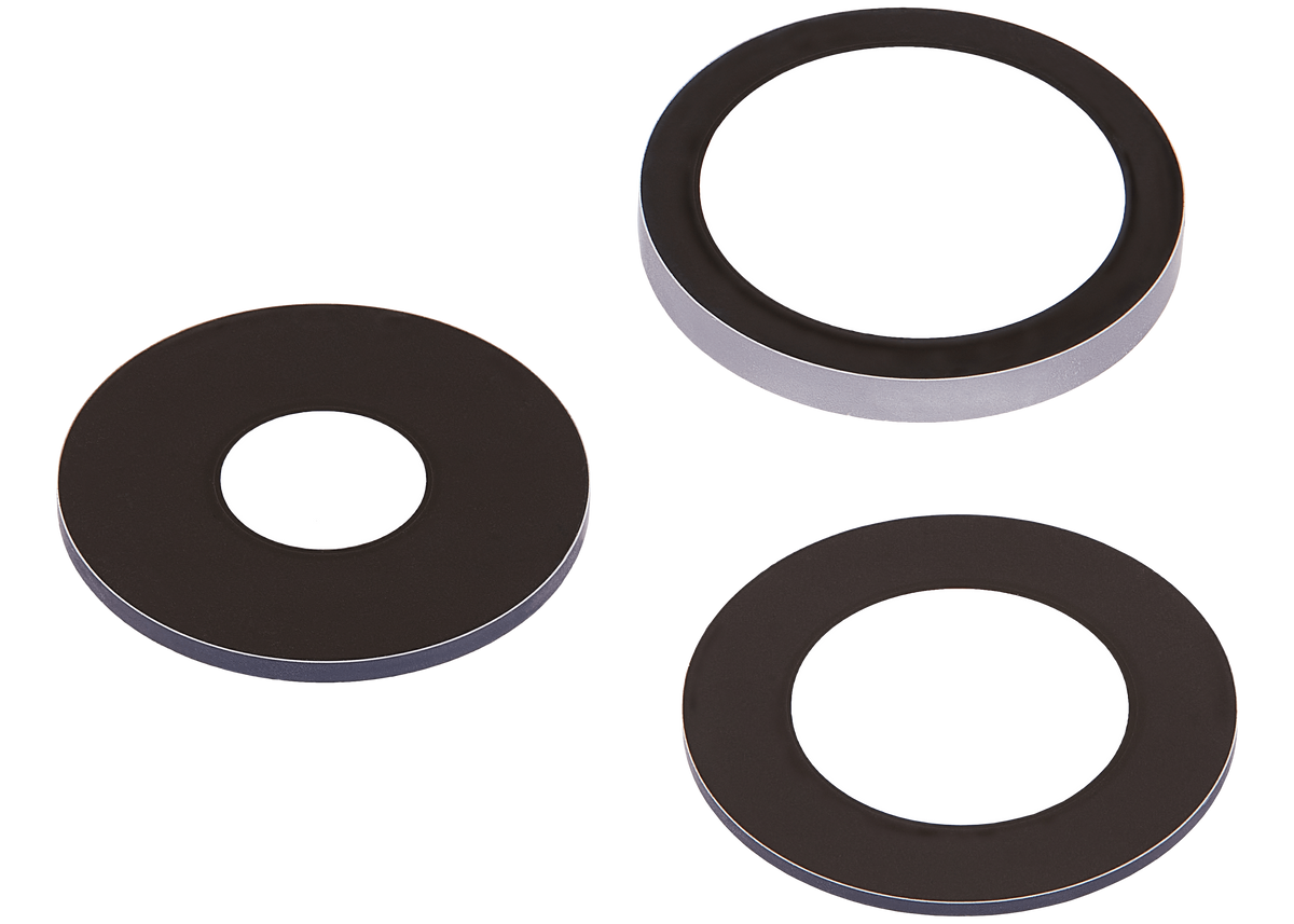 Back Camera Lens (Glass Only) With Adhesive Compatible For iPhone 15 Pro (3 Piece Set) (Real Sapphire) (Premium)