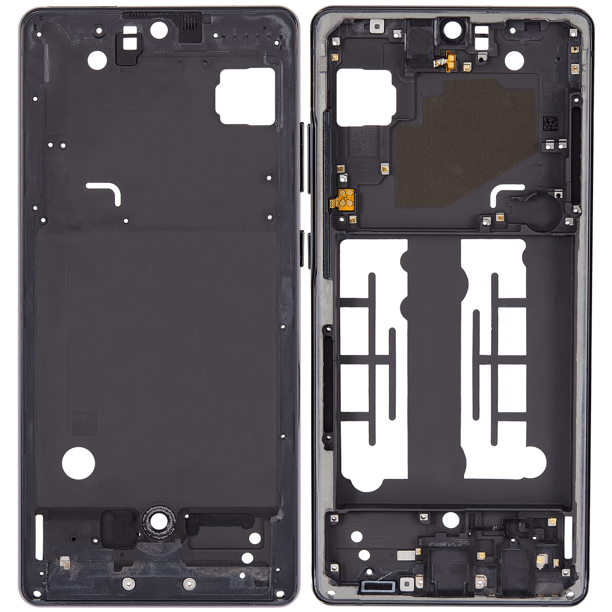 Mid-Frame Housing Replacement Compatible For Samsung Galaxy A71 5G UW (A716V / 2020) (Prism Cube Black)