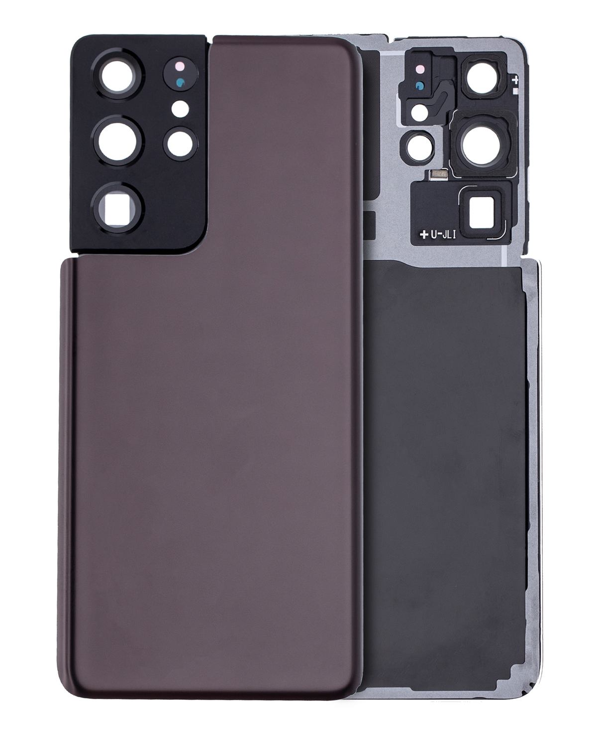 Back Cover Glass With Camera Lens Compatible For Samsung Galaxy S21 Ultra Replacement (Service Pack) (Phantom Brown)