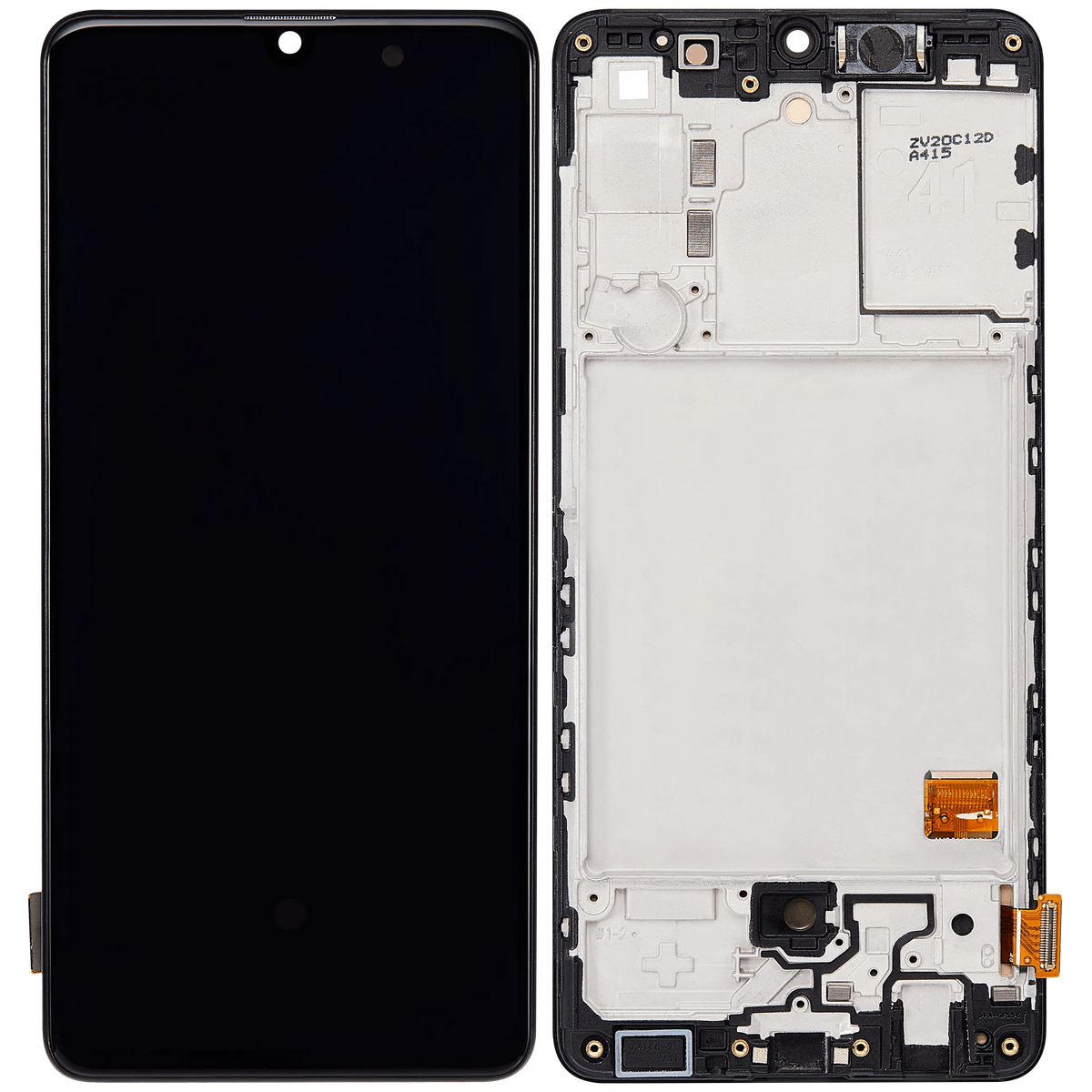 OLED Assembly With Frame Compatible For Samsung Galaxy A41 (A415 / 2020) (Refurbished) (Prism Crush Black)