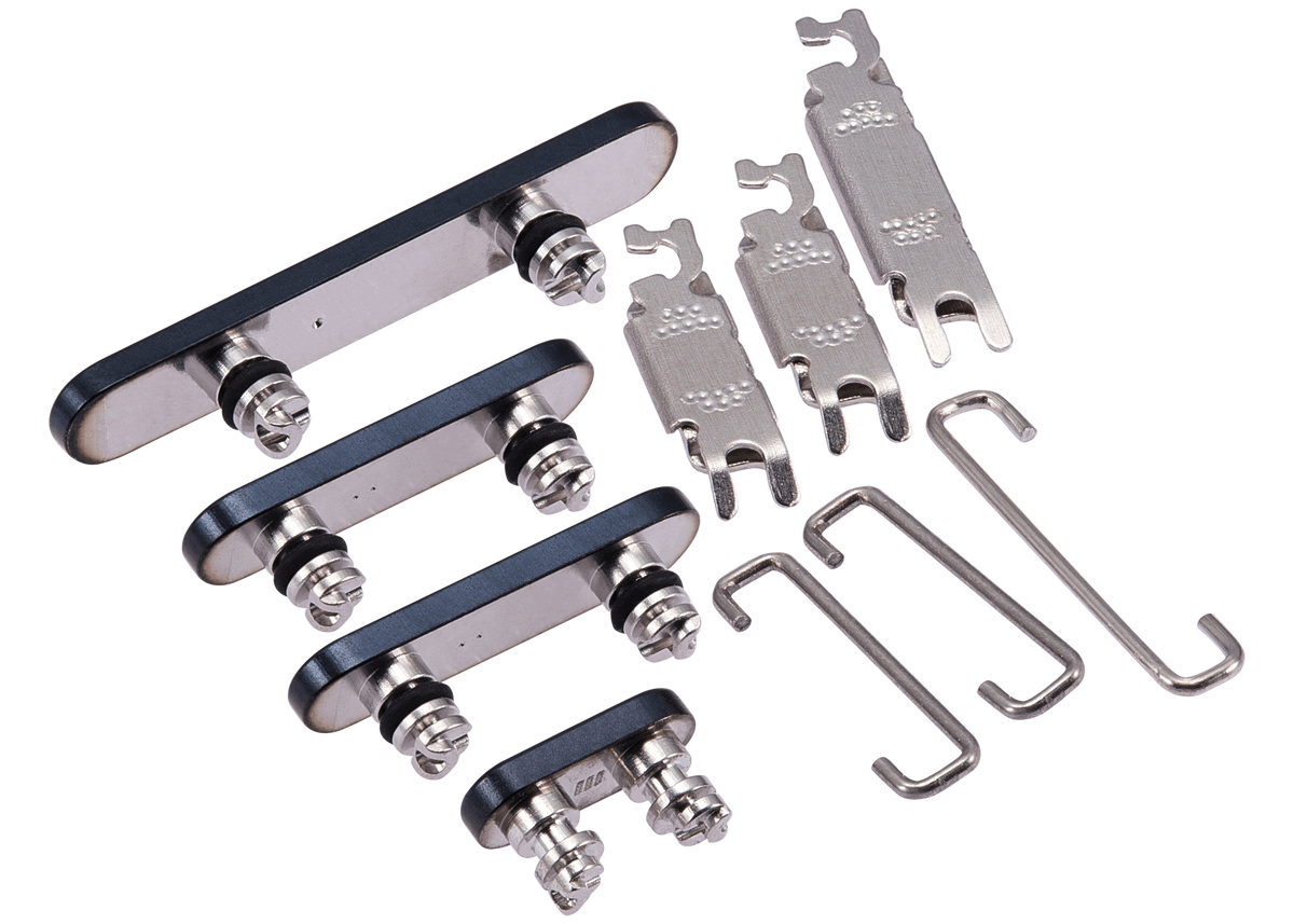 Hard Buttons (Power / Volume / Switch) Compatible For iPhone 15 Pro / 15 Pro Max (Blue Titanium)