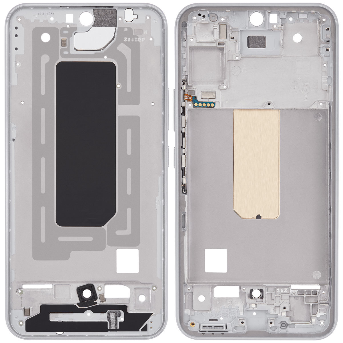 Replacement Mid-Frame Housing Compatible For Samsung Galaxy A54 5G (A546 / 2023) (US & International Version) (White)