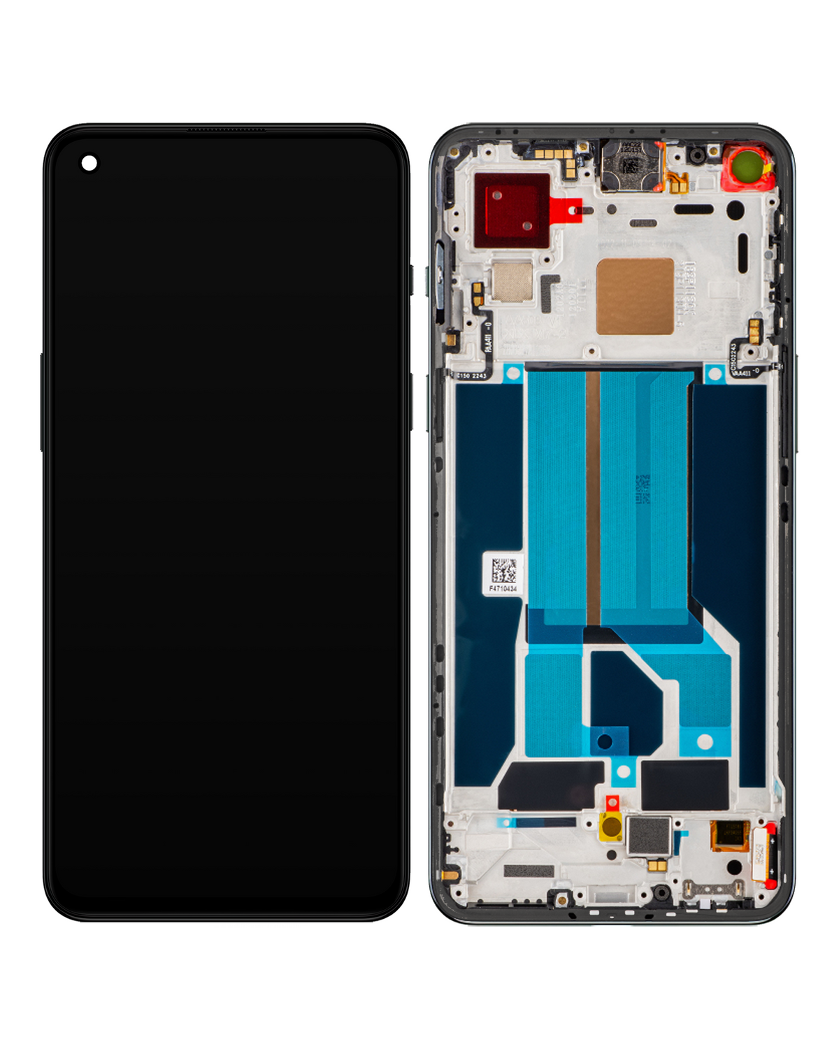 Replacement OLED Assembly With Frame Compatible For OnePlus Nord 2T (Genuine OEM) (Gray Shadow)