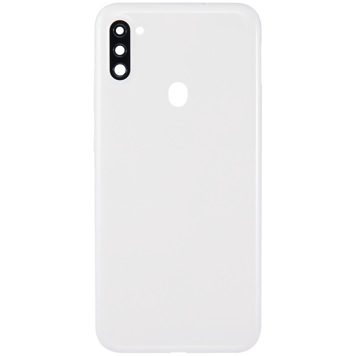 Back Cover With Camera Lens Compatible For Samsung Galaxy A11 (A115 / 2020) (International Version) (Vemake) (White)