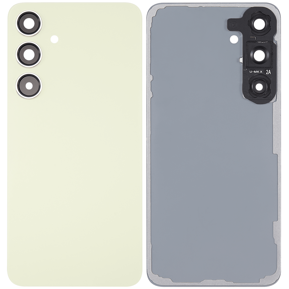 Replacement Back Cover Glass With Camera Lens Compatible For Samsung Galaxy S24 Plus 5G (No Logo) (Aftermarket Plus) (Amber Yellow)