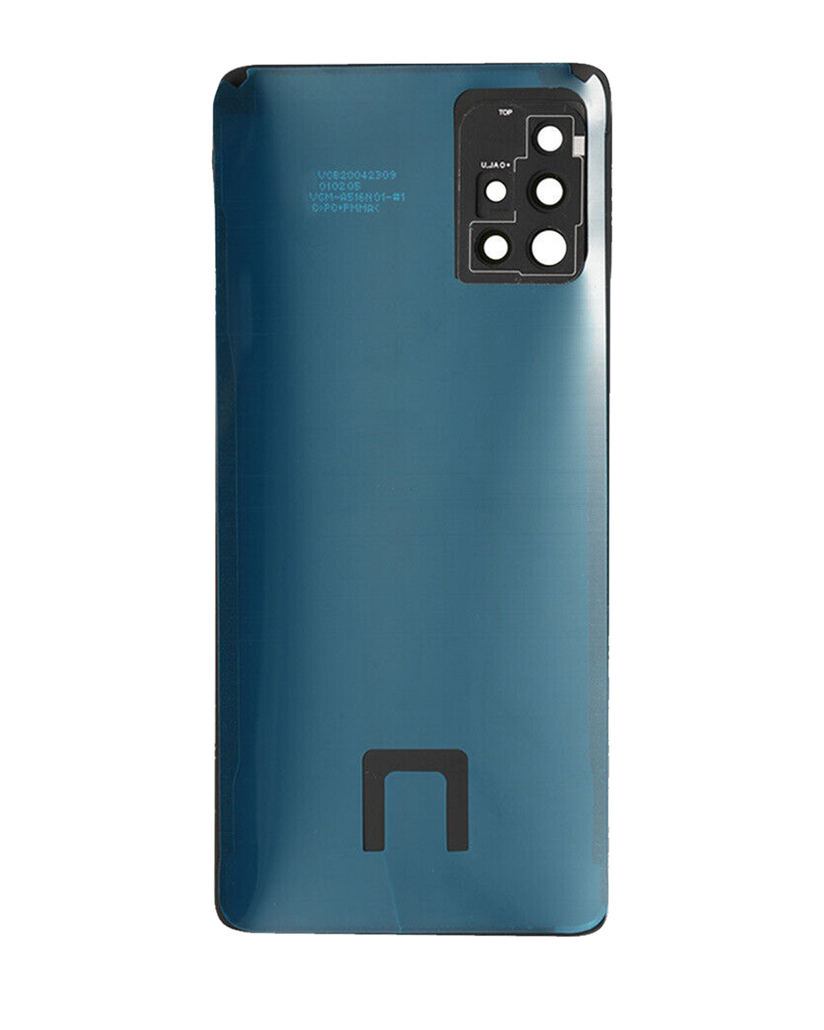 Back Cover Glass With Camera Lens Replacement Compatible For Samsung Galaxy A51 5G (A516 / 2020) (Service Pack) (Black)