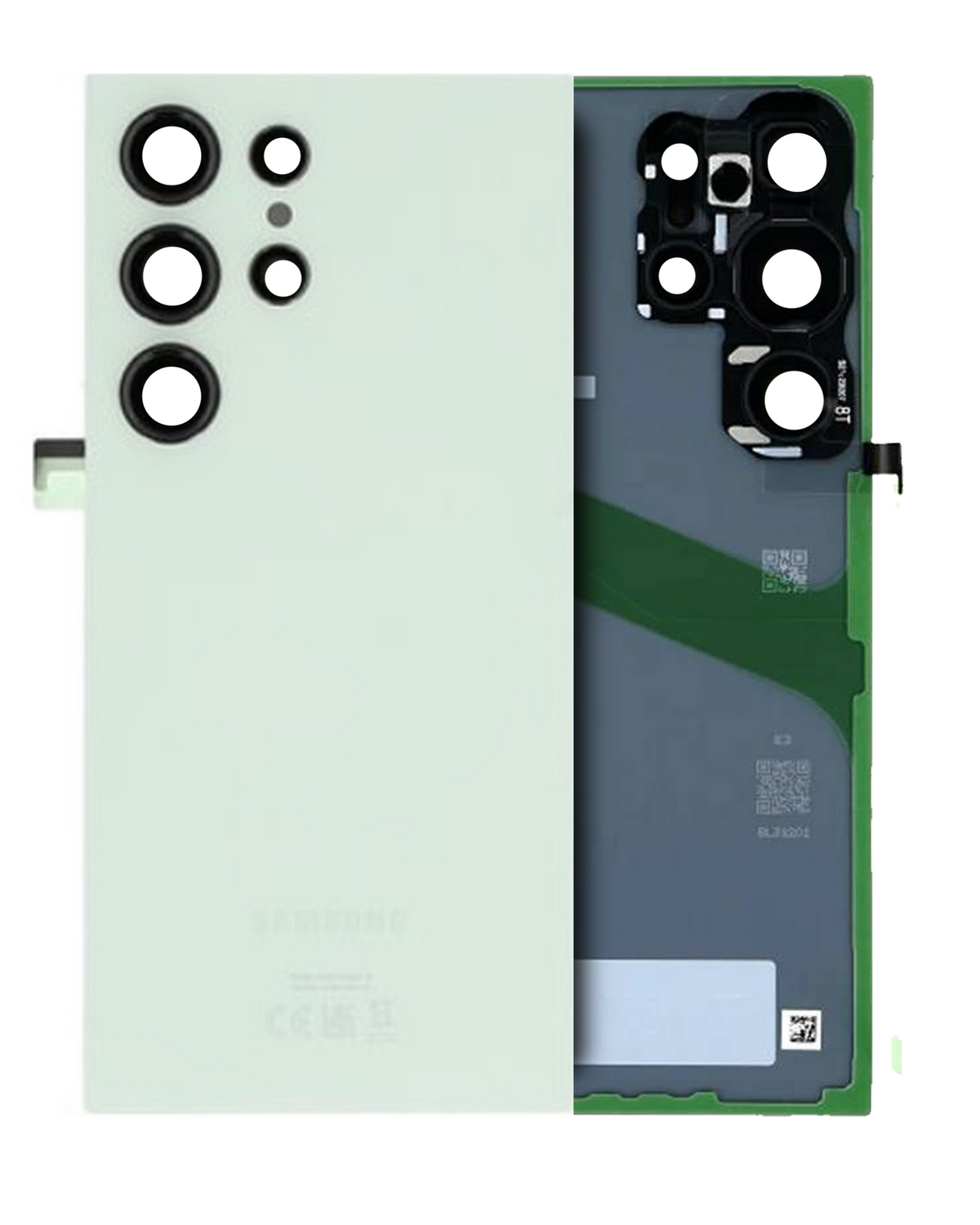 Replacement Back Cover Glass With Camera Lens Compatible For Samsung Galaxy S24 Ultra (Service Pack) (Jade Green)