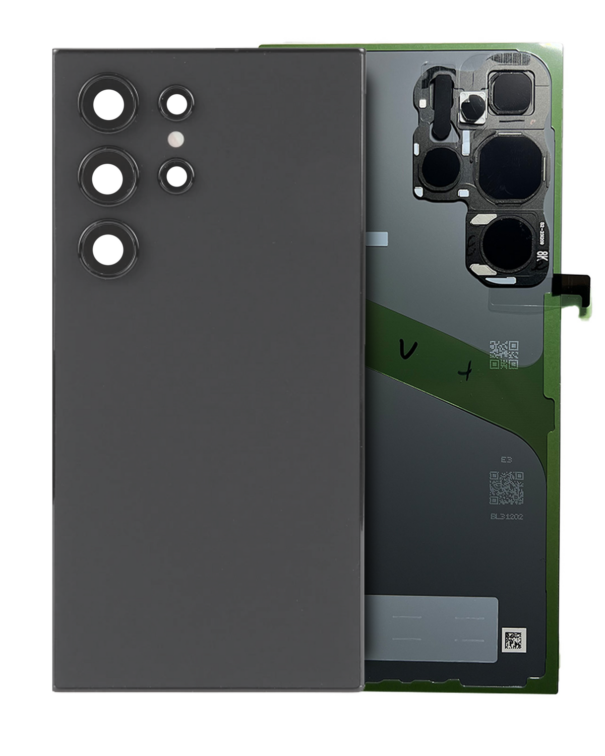 Replacement Back Cover Glass With Camera Lens Compatible For Samsung Galaxy S24 Ultra (Service Pack) (Titanium Gray)