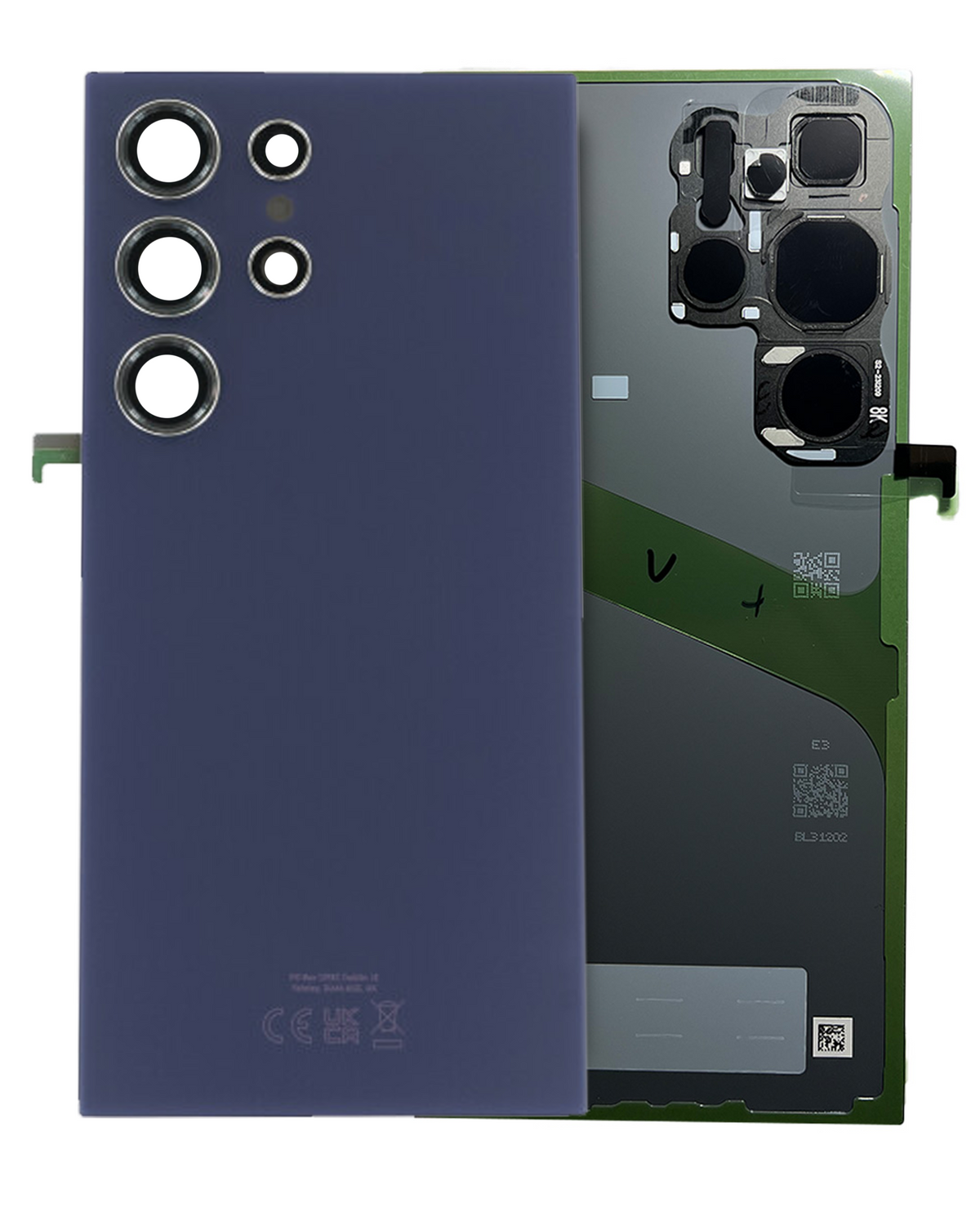 Replacement Back Cover Glass With Camera Lens Compatible For Samsung Galaxy S24 Ultra (Service Pack) (Titanium Violet)