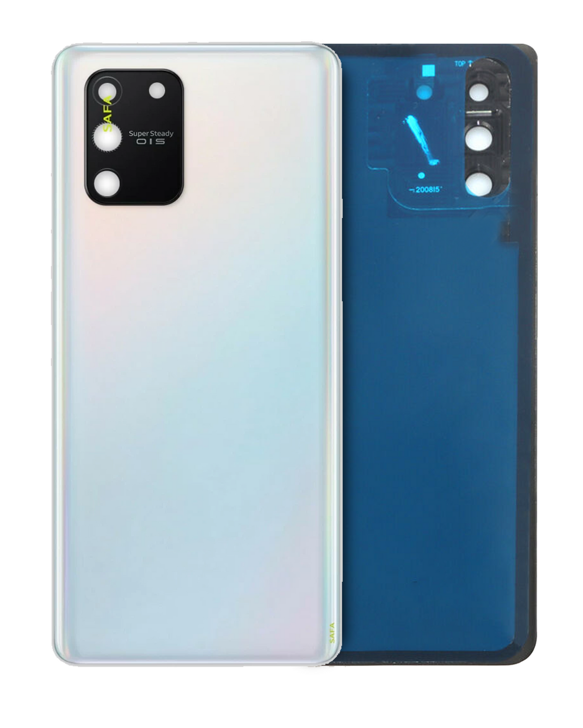 Back Cover Glass With Camera Lens Compatible For Samsung Galaxy S10 Lite Replacement (Service Pack) (Prism White)