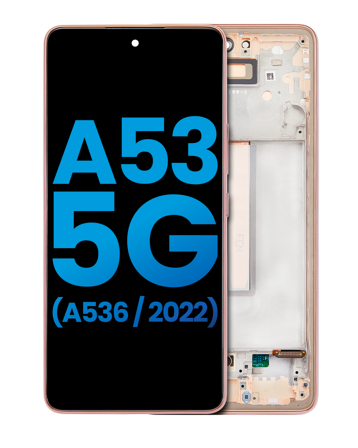 Replacement LCD Assembly With Frame Compatible For Samsung Galaxy A53 5G (A536 / 2022) (Without Finger Print Sensor) (Aftermarket: Incell) (Peach)