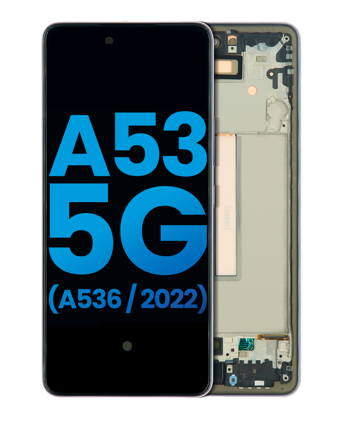 Replacement LCD Assembly With Frame Compatible For Samsung Galaxy A53 5G (A536 / 2022) (Without Finger Print Sensor) (Aftermarket: Incell) (Black)