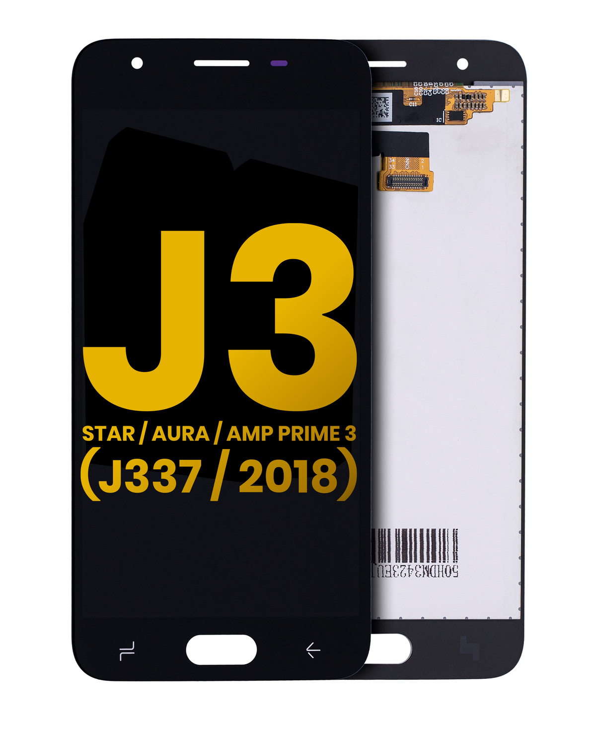 LCD Assembly Without Frame Compatible For Samsung Galaxy J3 Star / Aura / Amp Prime 3 (J337 / 2018) (Refurbished) (Black)