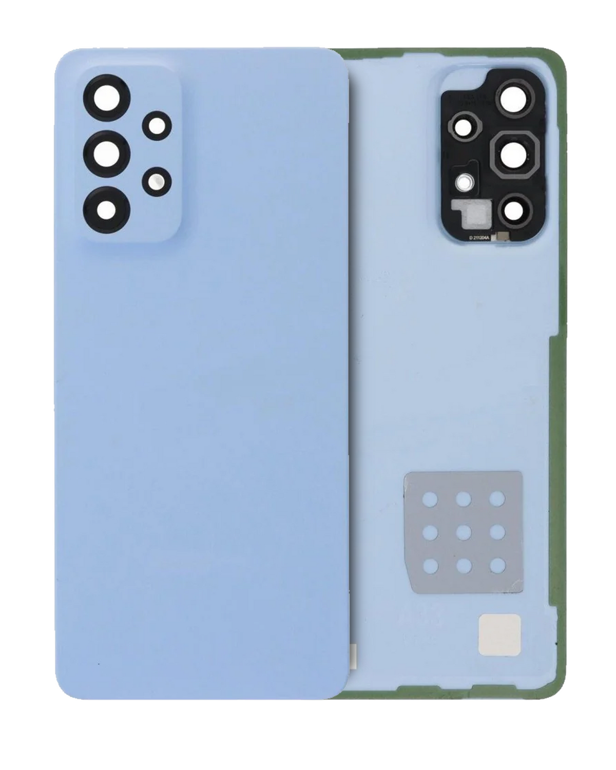 Back Cover Glass With Camera Lens Compatible For Samsung Galaxy A33 5G (A336 / 2022) (Service Pack) (Blue)