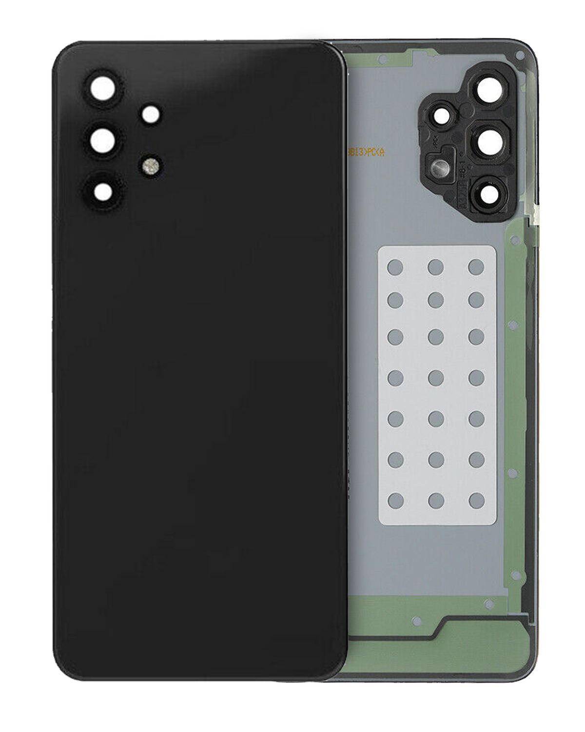 Back Cover Glass With Camera Lens Compatible For Samsung Galaxy A32 4G (A325 / 2021) (Service Pack) (Awesome Black)
