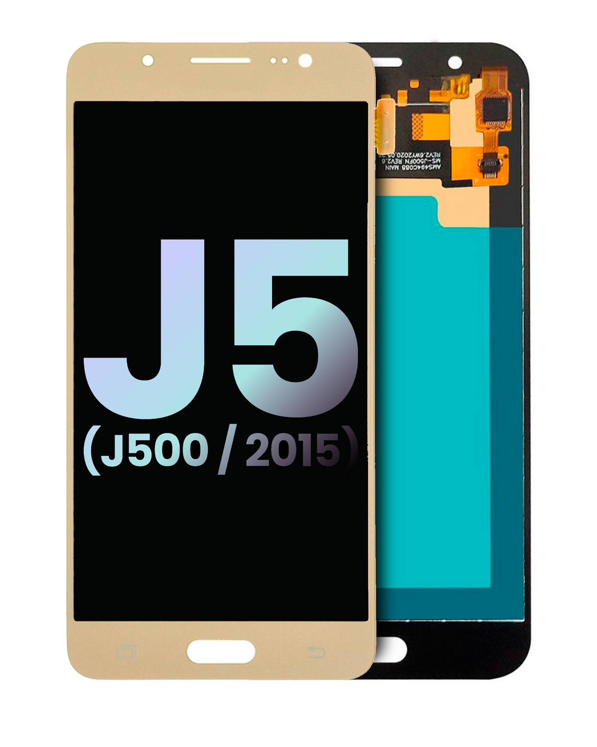 LCD Assembly Without Frame Compatible For Samsung Galaxy J5 (J500 / 2015) (Gold) (Service Pack)